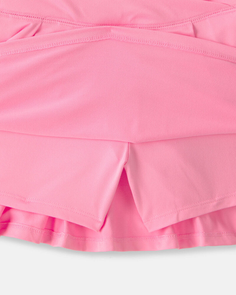 Filles - Jupe-short de sport &agrave; plis - Rose, image 2 sur 3 diapositives