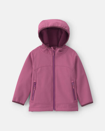 Toddler Girl Colour Changing Rain Jacket- Purple, 