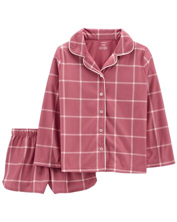 2-Piece Coat-Style Fleece Pyjamas, 