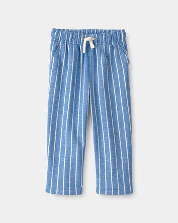 Tout-petit - Pantalons en jersey fran&ccedil;ais ray&eacute;s - Bleu/Blanc, 