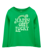 Kid Lucky St. Patrick's Day Cotton Blend Graphic Tee, image 1 of 3 slides
