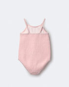 Toddler Girl Smocked One-Piece Swimsuit - Light Pink, image 4 of 7 slides