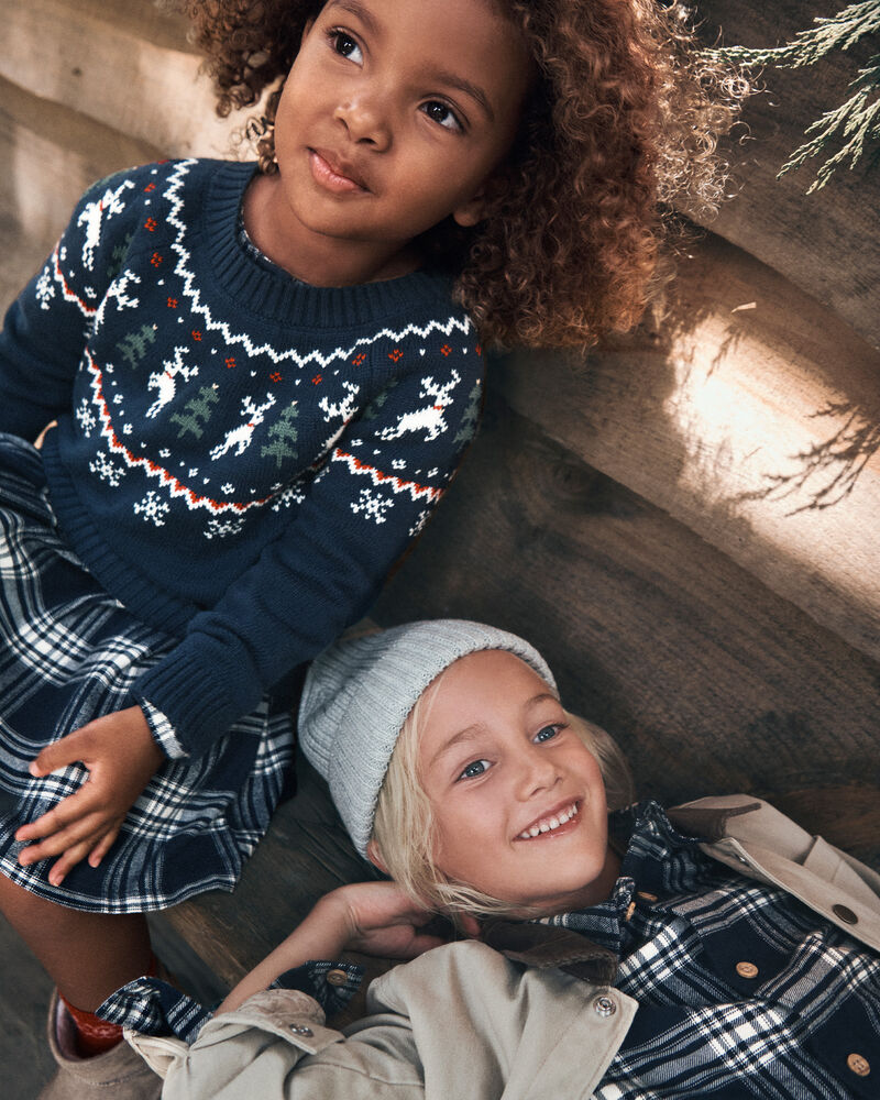 Toddler Girl Organic Cotton Flannel Dress , image 2 of 6 slides