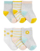 Baby 6-Pack Floral Socks, image 1 of 2 slides