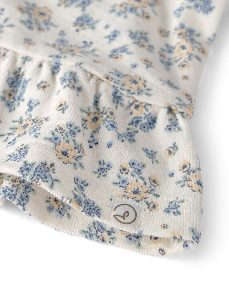 B&eacute;b&eacute; fille - Ensemble 2 pi&egrave;ces avec coton biologique, floraison du printemps , image 3 sur 5 diapositives