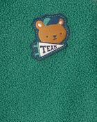 Baby Boy Bear Loose Fit Long-Sleeve Sleeper- Green, image 3 of 4 slides