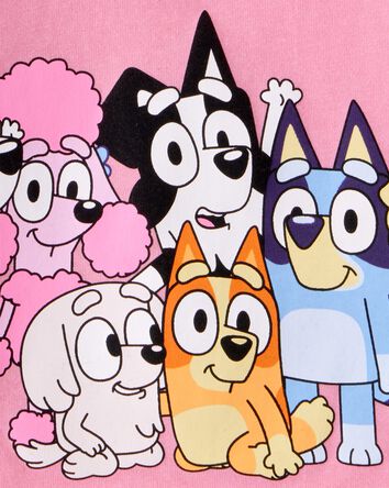 Tout-petit fille - T-shirt &agrave; manches courtes imprim&eacute; Bluey et ses amis - Rose, 