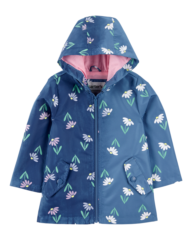 Colour Changing Rain Jacket - Navy, image 2 of 6 slides