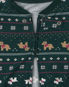 Baby 1-Piece Fair Isle Christmas PurelySoft&trade; Snug Fit Pyjama - Green, image 7 of 9 slides