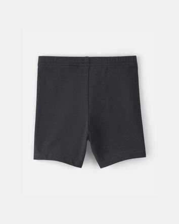 Baby Girl Solid Bike Shorts - Black, 