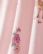 Baby Girl Deer & Floral Print PurelySoft Sleeper - Pink, image 6 of 8 slides
