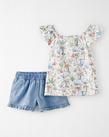 Toddler 2-Piece Organic Cotton Tropical Set, 