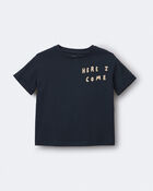 Tout-petit - T-shirt &agrave; manches roul&eacute;s &laquo;Here I Come&raquo; - Bleu marine, image 2 sur 5 diapositives