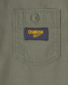 Boys Canvas Button-Down Shirt - Green, image 2 of 3 slides