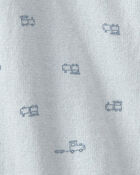 Baby Boy Train 2-Way Zip Long-Sleeve Jumpsuit - Blue, image 4 of 5 slides