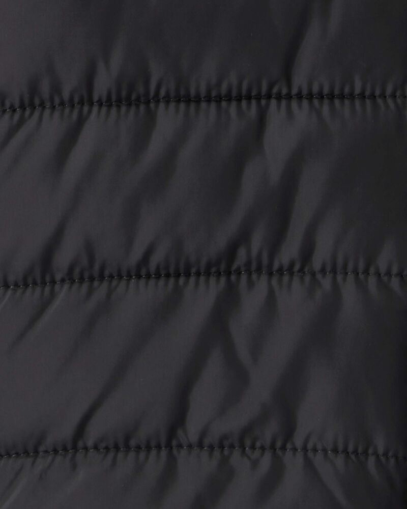 Toddler Boy Midweight Packable Puffer - Black, image 4 of 4 slides