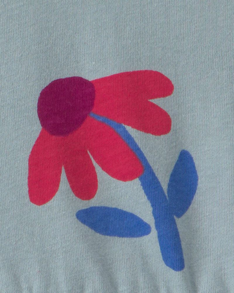 Toddler Girl Floral Long-Sleeve Dress - Blue, image 3 of 4 slides