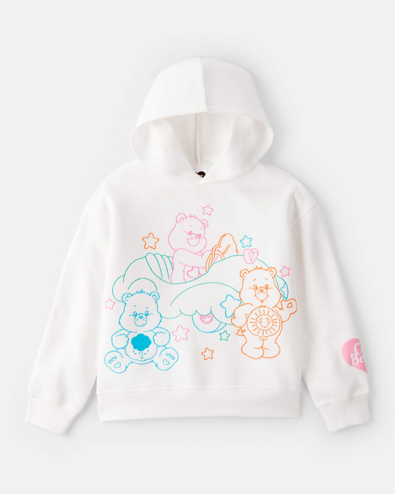 Girls Care Bears Long-Sleeve Pullover Sweatshirt - White, image 1 of 4 slides