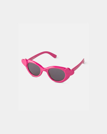 Girls Heart Sunglasses - Pink, 