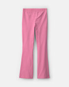 Girls Pull-On Stretch Flare Leggings - Pink, image 1 of 4 slides