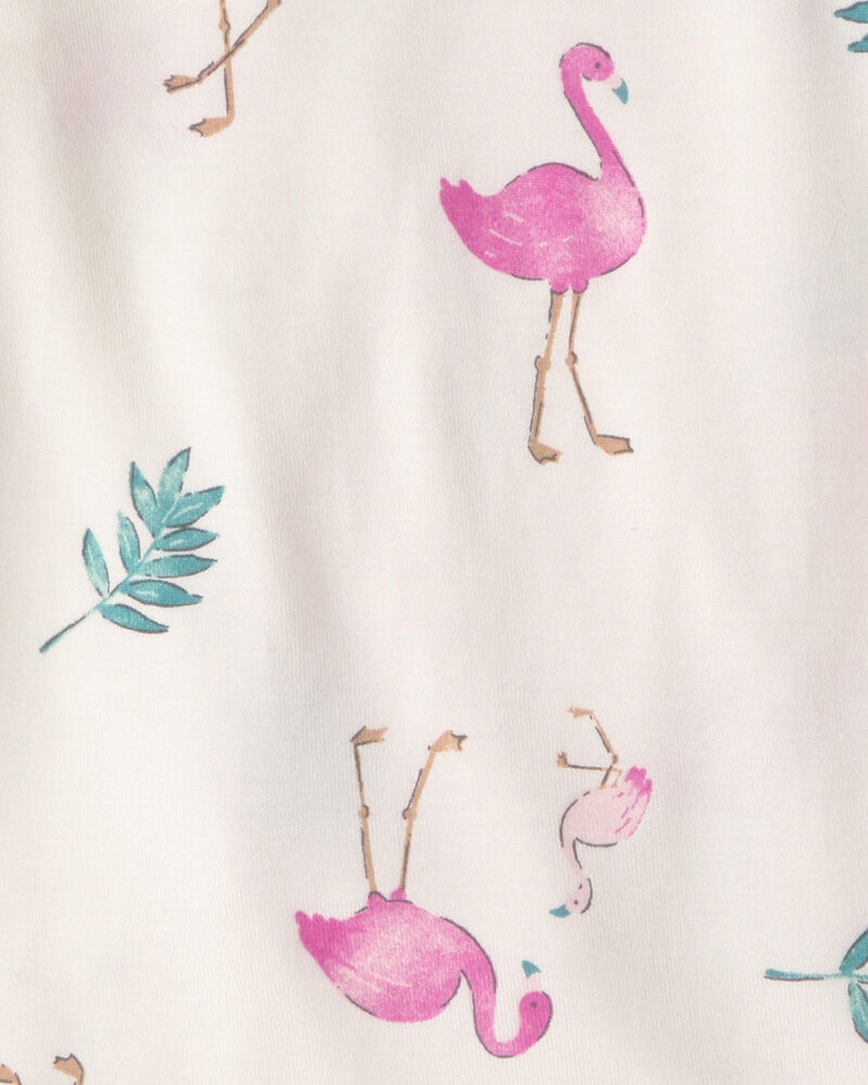 Baby Girl 2-Pack Flamingo PurelySoft Long-Sleeve Multipack Bodysuits - Pink/Ivory, image 4 of 7 slides