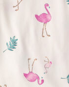 Baby Girl 2-Pack Flamingo PurelySoft Long-Sleeve Multipack Bodysuits - Pink/Ivory, image 4 of 7 slides