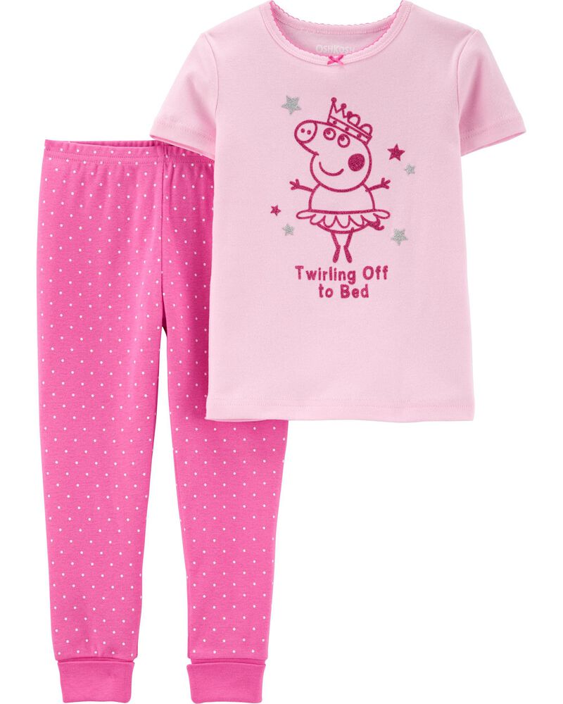 2-Piece Peppa Pig 100% Snug Fit Cotton PJs, image 1 of 2 slides