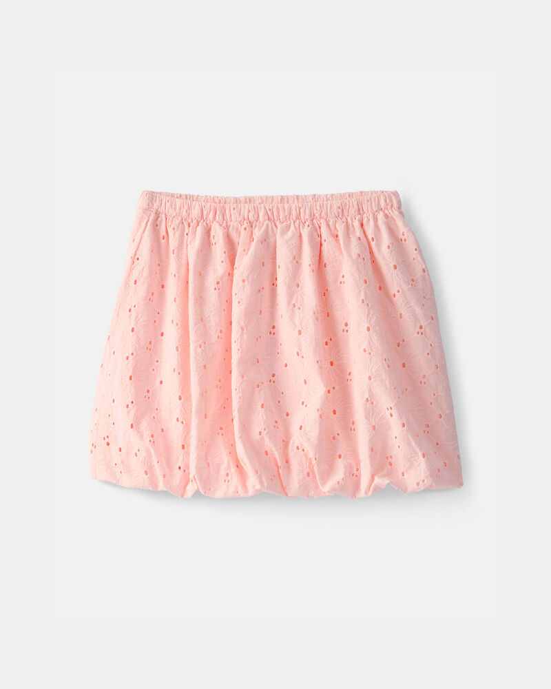 Girls Eyelet Skort - Pink, image 1 of 3 slides