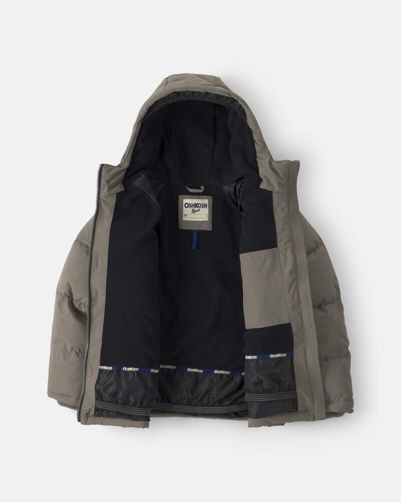 Boys 2 Piece Puffer Snowsuit- Taupe, image 4 of 13 slides