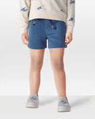 Toddler Pull-On French Terry Rec Shorts - Blue, image 2 of 6 slides