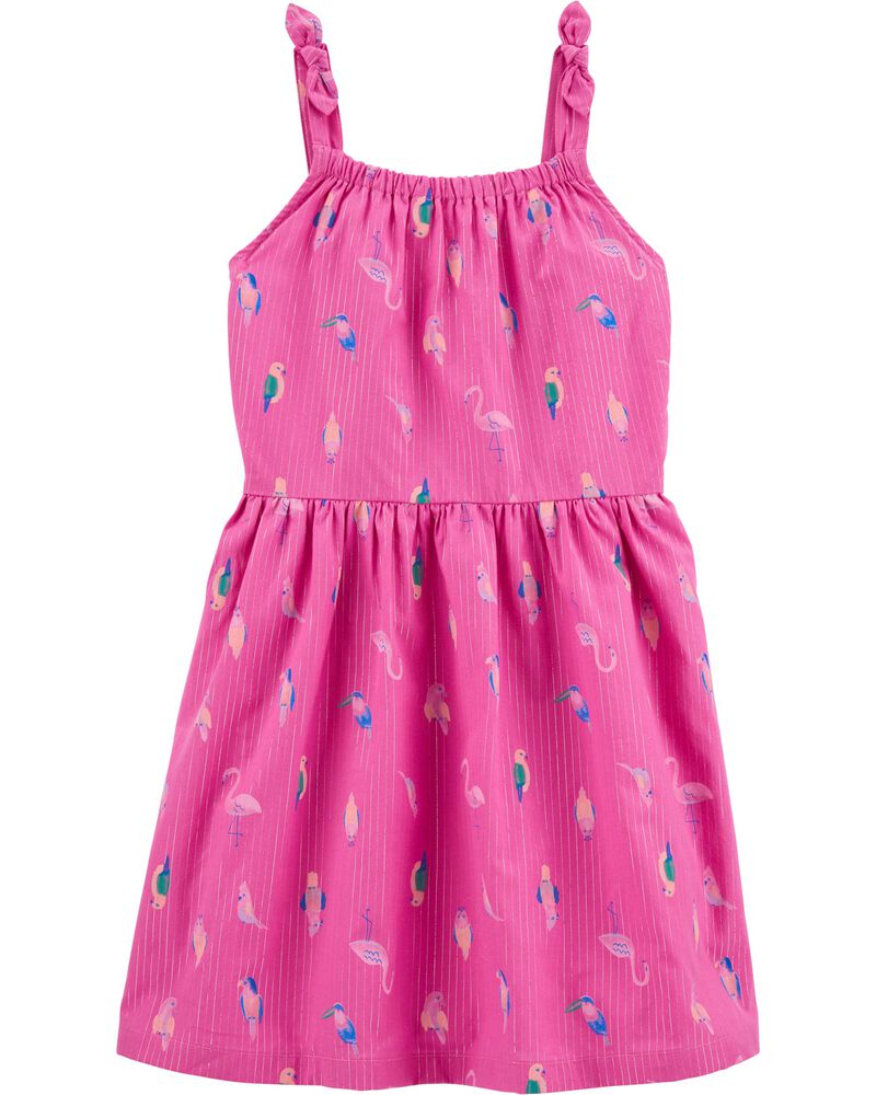 Tropical Flamingo Tank Dress, image 1 of 3 slides