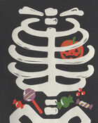 Toddler 2-Piece Halloween Skeleton 100% Cotton Snug Fit Pyjama Set - Black, image 4 of 5 slides