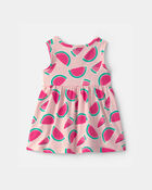 Baby Girl Watermelon Sleeveless Dress - Pink, image 2 of 4 slides