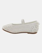 Toddler Floral Ballet Flats - White, image 6 of 8 slides