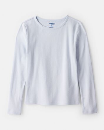 Filles - Ensemble 2 pièces haut à manches longues fleuri – Bleu, 