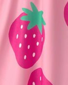 Toddler Girl Strawberry Swim Dress - Pink, image 3 of 4 slides