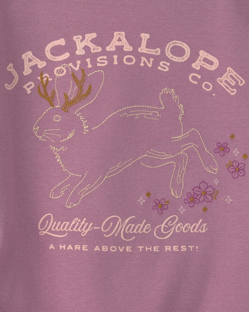 Girls 'Jackalope Provisions' Graphic Tee - Purple, image 2 of 4 slides