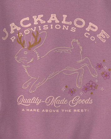 Girls 'Jackalope Provisions' Graphic Tee - Purple, 