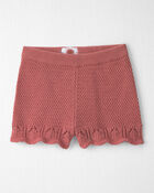 Baby Girl 2-Piece Organic Cotton Knit Top & Short Set, image 3 of 6 slides