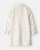 Girls Floral Corduroy Dress - Ivory, image 2 of 4 slides