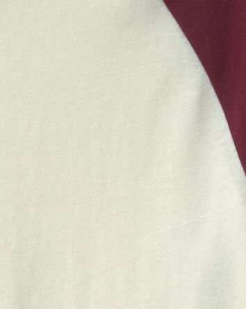Gar&ccedil;ons - T-shirt manches longues aux couleurs contrast&eacute;es &ndash; Cr&egrave;me/Bourgogne, 
