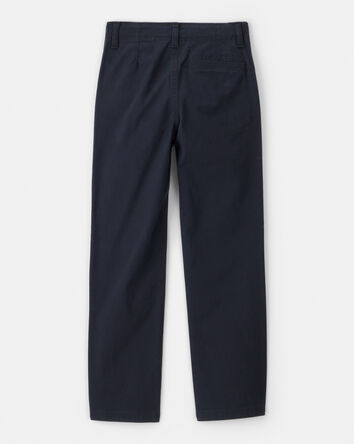 Boys Flat Front Fashion Pants - Navy, 
