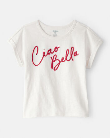 Filles - T-shirt à manches courtes Ciao Bella - Blanc, 