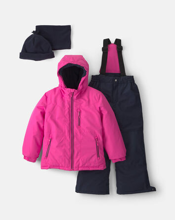 Girls  2 Piece Snowsuit - Pink, 