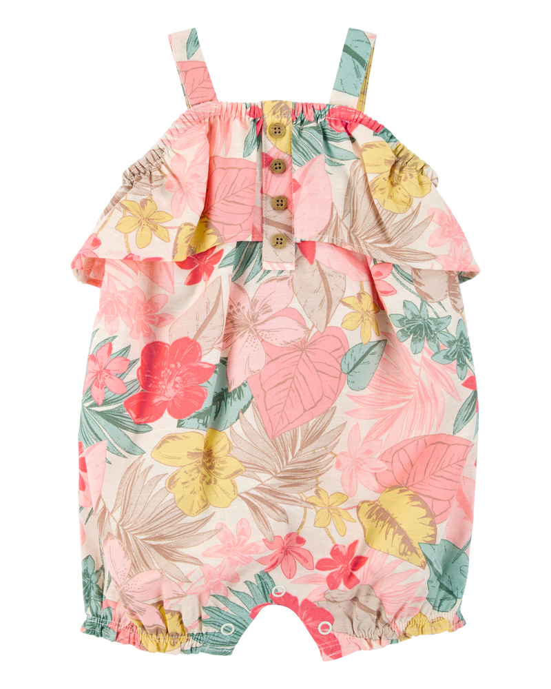 Baby 1-Piece Tropical Print Romper, image 1 of 4 slides