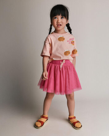Toddler Girl Avenue Twirl&trade; Mini Skirt with Tulle - Hot Pink, 