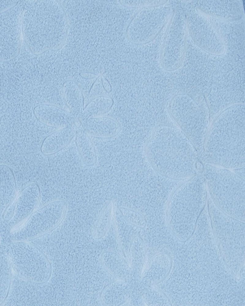 Toddler Girl 1-Piece Floral Burn Out Fleece Footie Pyjamas, image 2 of 4 slides