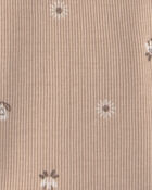 Tout-petit fille - Ensemble 2 pi&egrave;ces haut sans manches et pantalon &agrave; motif floral - Cr&egrave;me, image 3 sur 3 diapositives