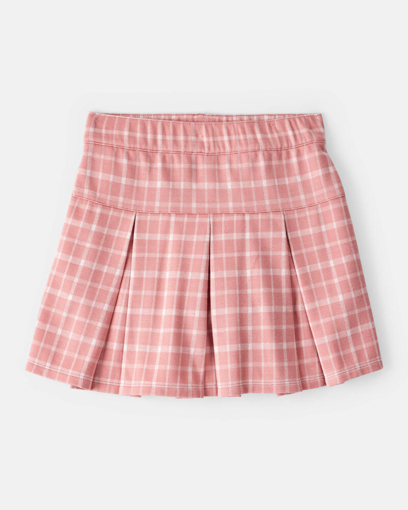 Kid Plaid Pull-On Skort, image 1 of 5 slides