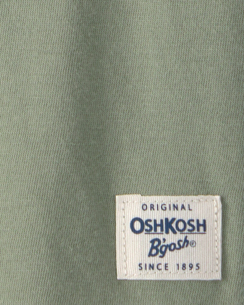 Tout-petit gar&ccedil;on - T-shirt &agrave; col henley &agrave; manches courtes - Vert olive, image 2 sur 2 diapositives